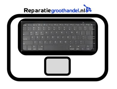 Gebruikte topcase zilver incl. toetsenbord UK/NL - A2337
