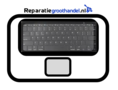 Topcase zilver incl. toetsenbord UK/NL + Touch Bar - A1707