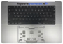 Topcase met toetsenbord en backlight Space Gray - A2780